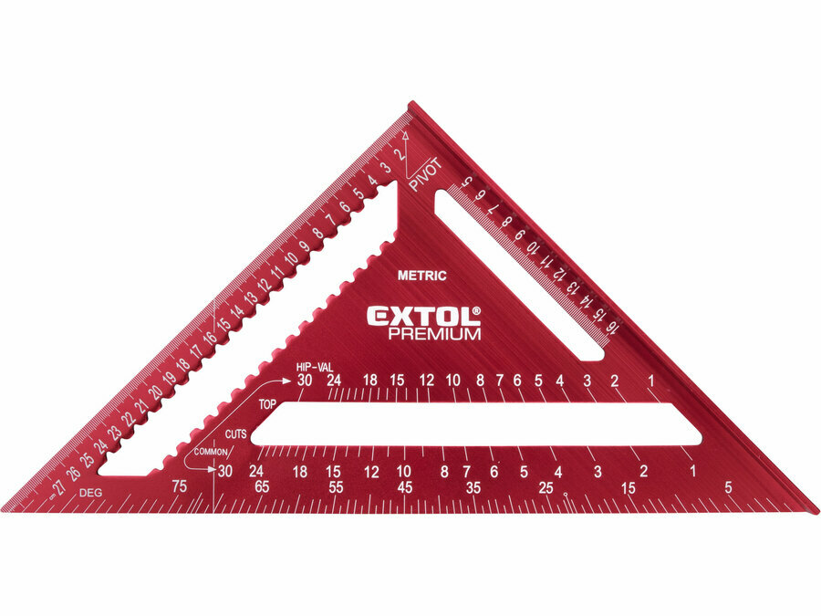Extol Premium uholník hliníkový s príložníkom 300mm, uhlomer 8825101