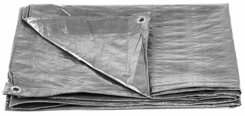 Strend Pro Zakrývacia paltcha s okami Tarpaulin Medium 3x4 m, 100 g/m, strieborná