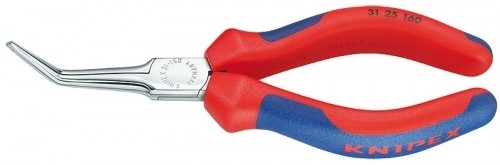 Knipex kliešte ihlové zahnuté chróm 3125160