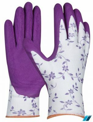 Gebol pracovní rukavice Flower Lila dámské č.8 - 709801
