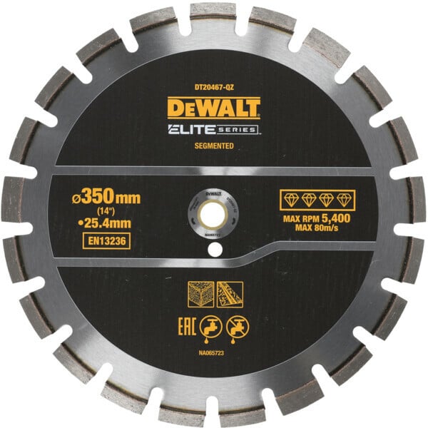 DeWalt ELITE diamantový kotúč na asfalt 350x25,4mm DT20467