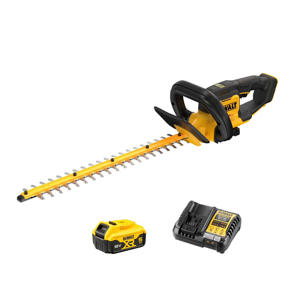 DeWalt DCMHT562P1 aku nožnice na živý plot 55cm, 18V, 1x 5,0Ah aku
