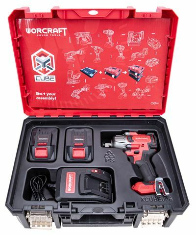 Worcraft XCUBE006 ShareSYS aku rázový uťahovák 1/2", 850 Nm, 2x 4.0 Ah akumulátor 114868