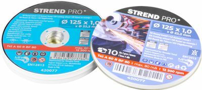 Strend Pro rezný kotúč na kov 125x1,0x22,2 mm, plechový box 10 ks, 420077