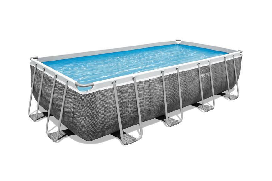 Bestway® Bazén Bestway Power Steel 56996, filter, pumpa, rebrík, dávkovač, plachta, 4.88m x 2,44m x 1.22m
