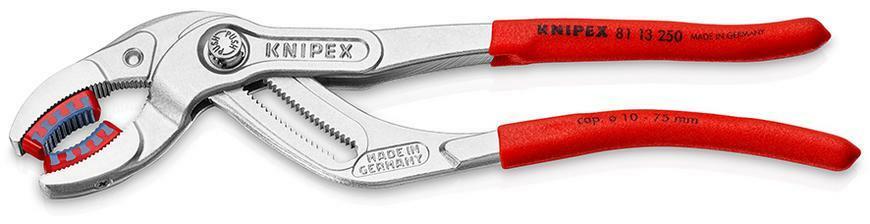 Knipex kliešte na sifón a trubky s ochranou čeľustí 250mm, 81 13 250