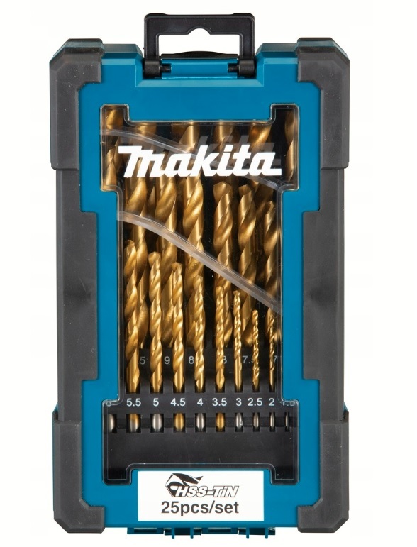 Makita D-72235 sada vrtákov 1-13mm do kovu HSS-Tin, 25 ks