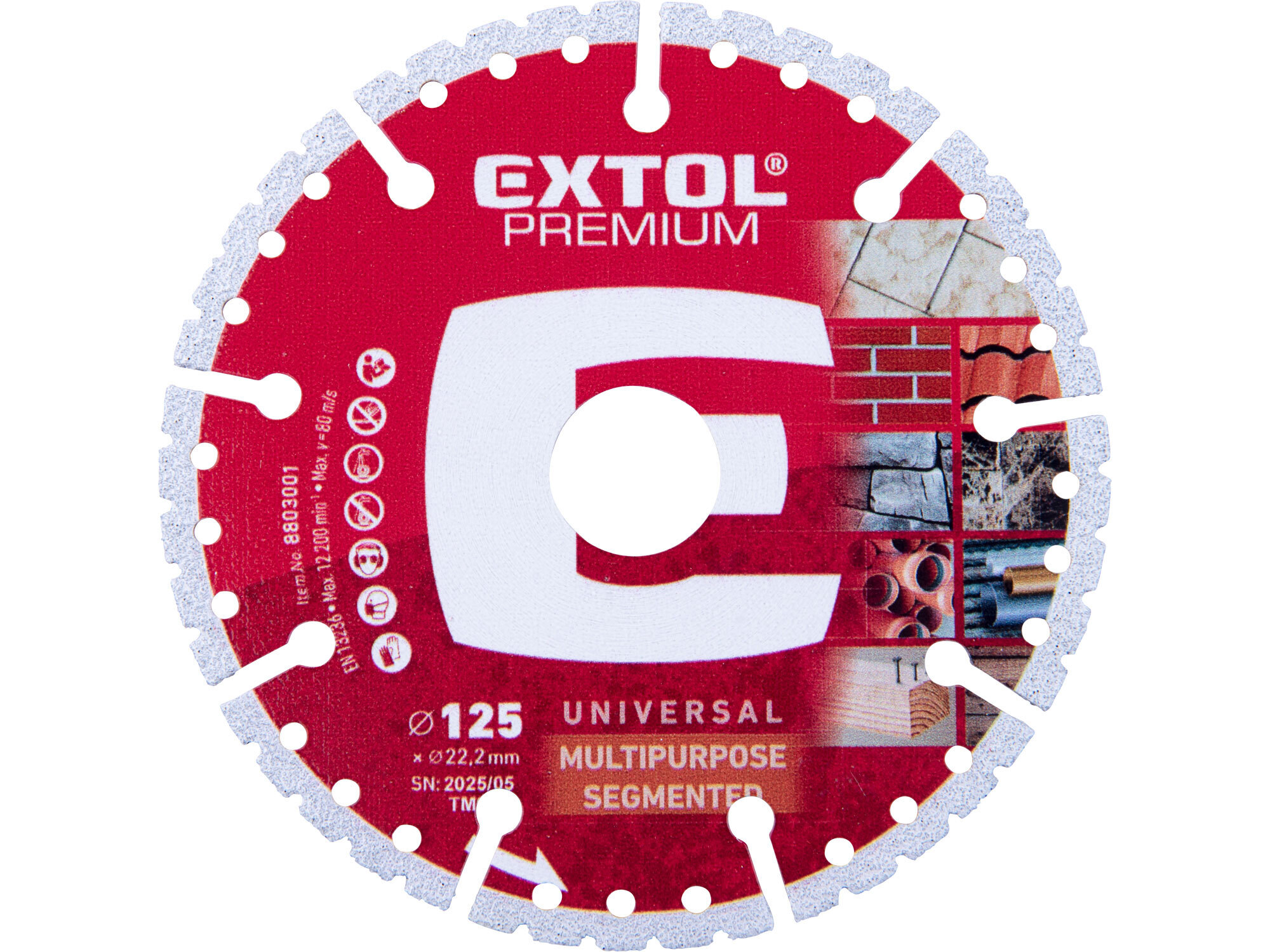 Extol Premium diamantový řezný kotouč na různé materiály 125mm, 8803001