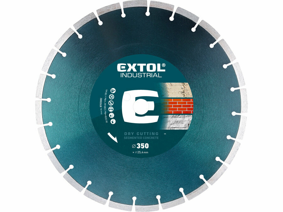 Extol Industrial diamantový řezný kotouč na stavební materiály 350x25,4x3,2mm 8703082