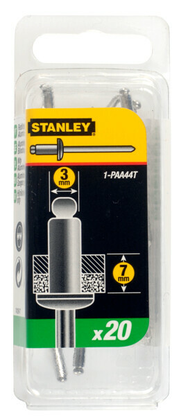 Stanley hliníkové trhacie nity 3x6mm 20ks 1-PAA44T