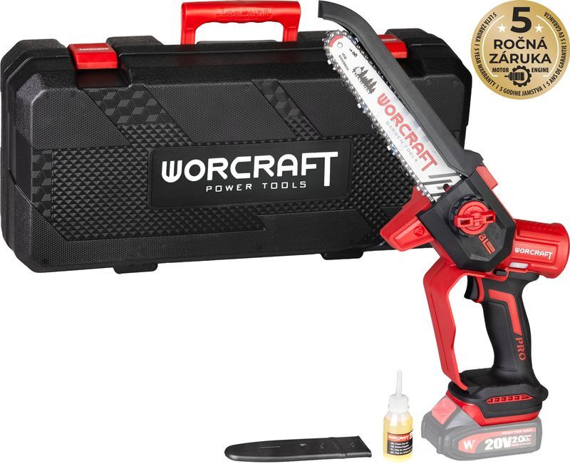 Worcraft CHS-S20LiBD ShareSYS akumulátorová řetězová pila 200mm, 20V bez akumulátoru 114987