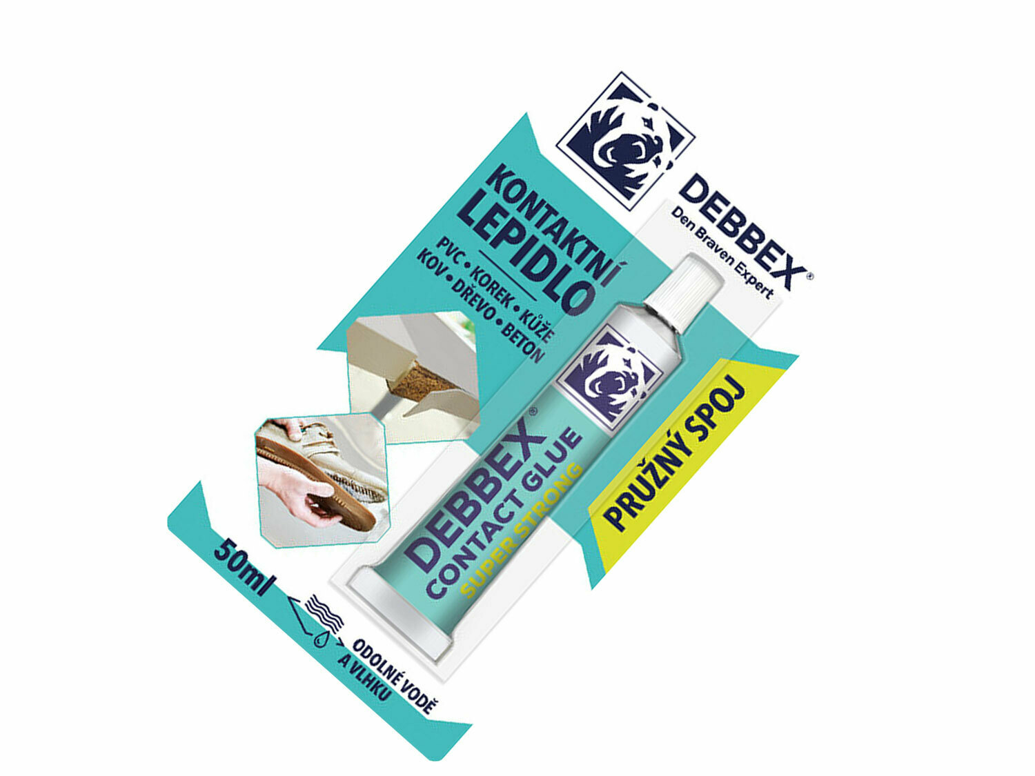 Den Braven kontaktné lepidlo 50ml, bledožlté