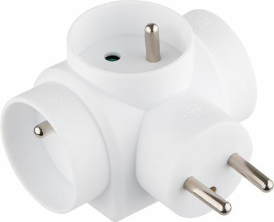 Strend Pro rozbočovacia zásuvka, biela, 3x 16 A
