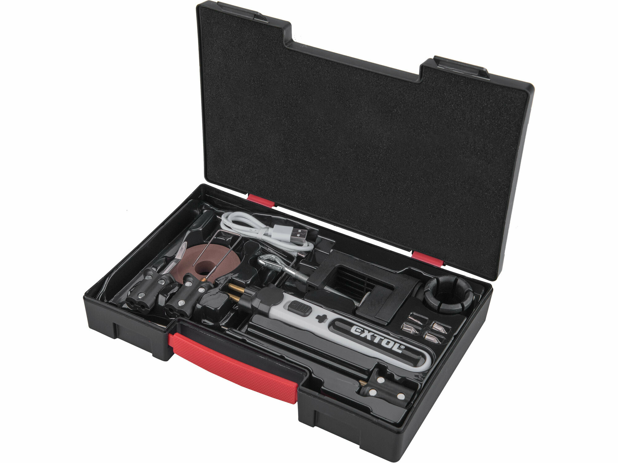 Extol Premium aku vyrezávacie pero na polystyrén s príslušenstvom, 4V 1x2Ah aku 8891504