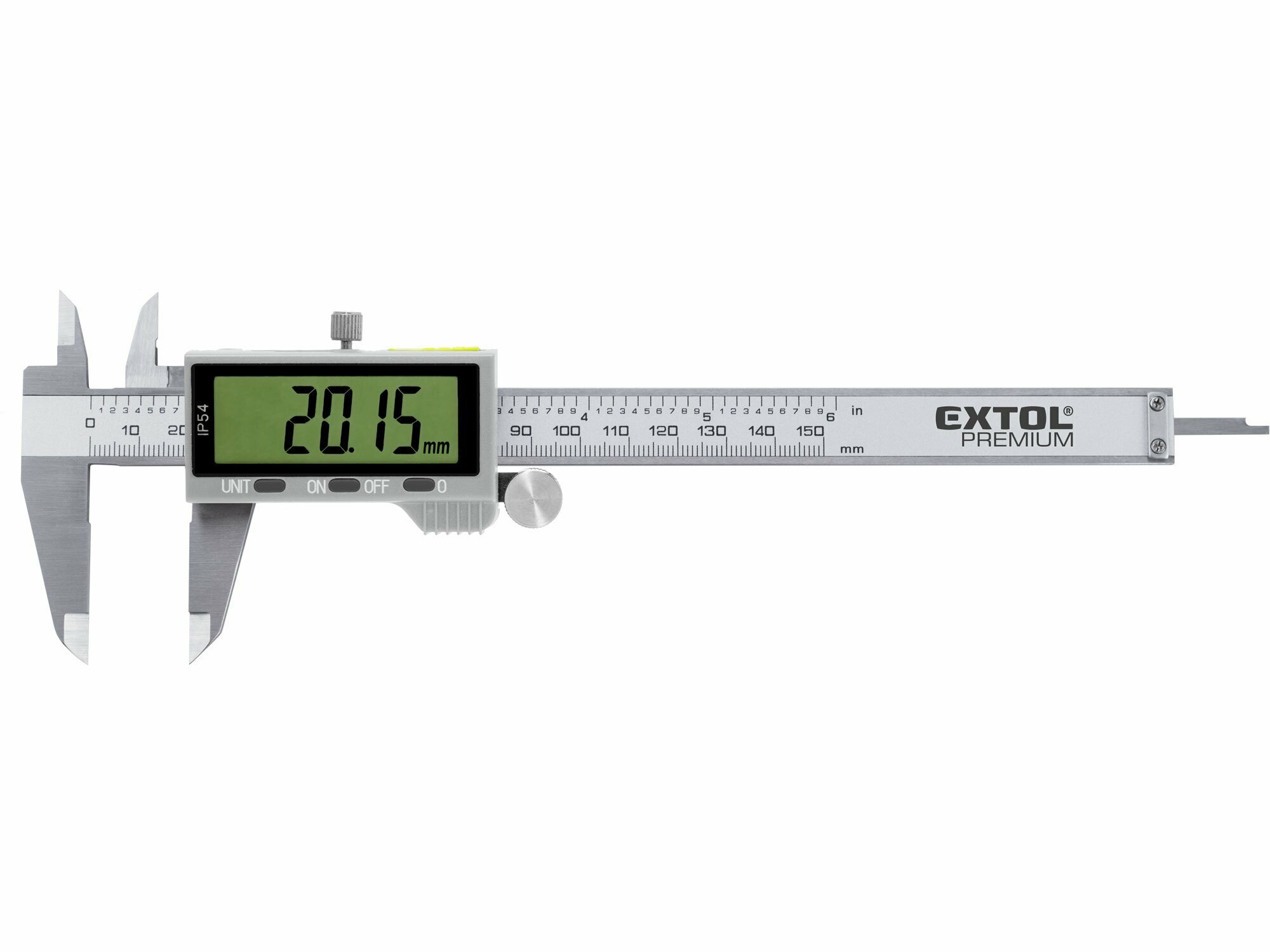Extol Premium meradlo posuvné digitálne, 0-150mm, presnosť 0,02mm 8825221