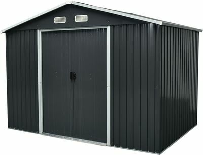 Strend Pro záhradný domček plechový, antracit, 301x236x214 cm