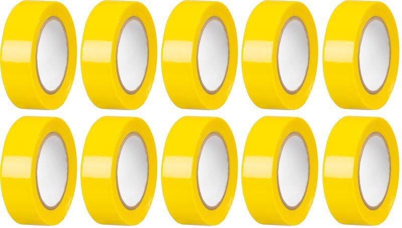 Strend Pro izolačná lepiaca páska, žltá 19mm, L-10m, 10ks