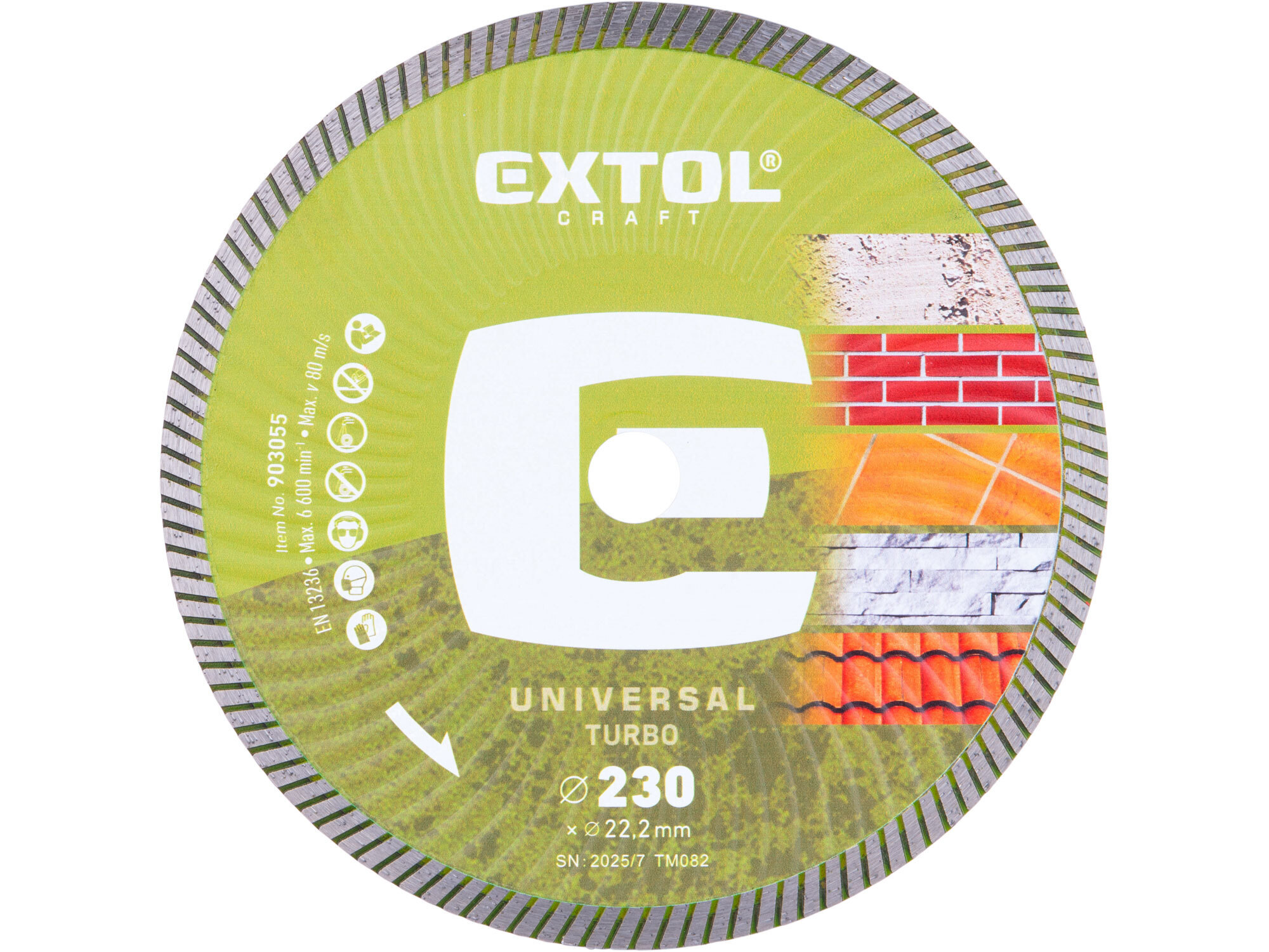 Extol Craft diamantový řezný kotouč Turbo na cihlu, beton a železobeton 150mm 903055