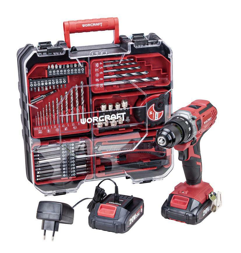 Worcraft CD-S20LiWT ShareSYS aku vŕtačka s príslušenstvom 20V 2x2,0Ah aku 114872