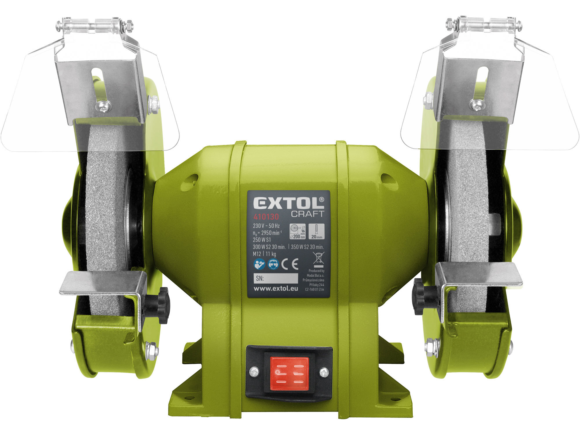 Extol Craft dvojkotúčová brúska 350W, kotúč 200mm, 410130