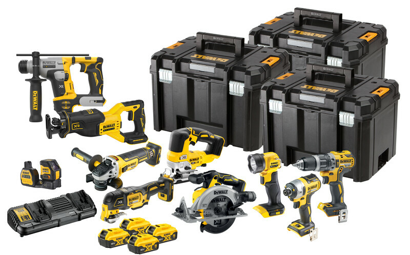 DeWalt DCK1012P4T sada au náradia 18V 4x5,0Ah aku