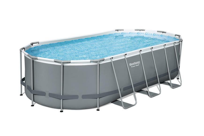 Bestway® Bazén Bestway Power Steel, 56710, filter, pumpa, rebrík, dávkovač, plachta, 5,49x2,74x1,22 m