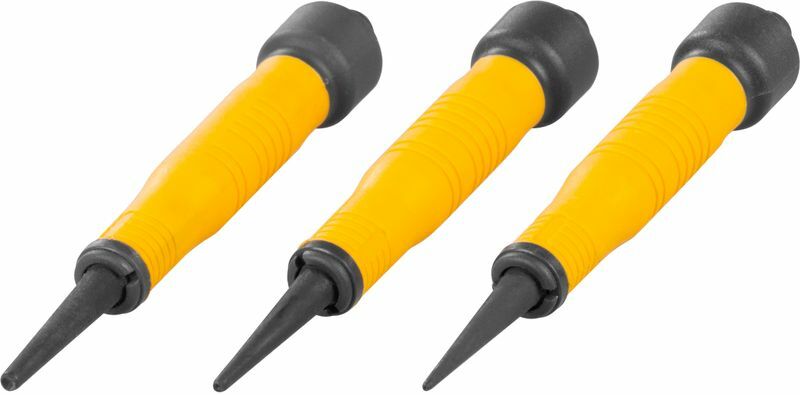 Strend Pro Premium, sada dierovačov s Bi-materiálovou rukoväťou, 3-dielna 1-2-3"/32"