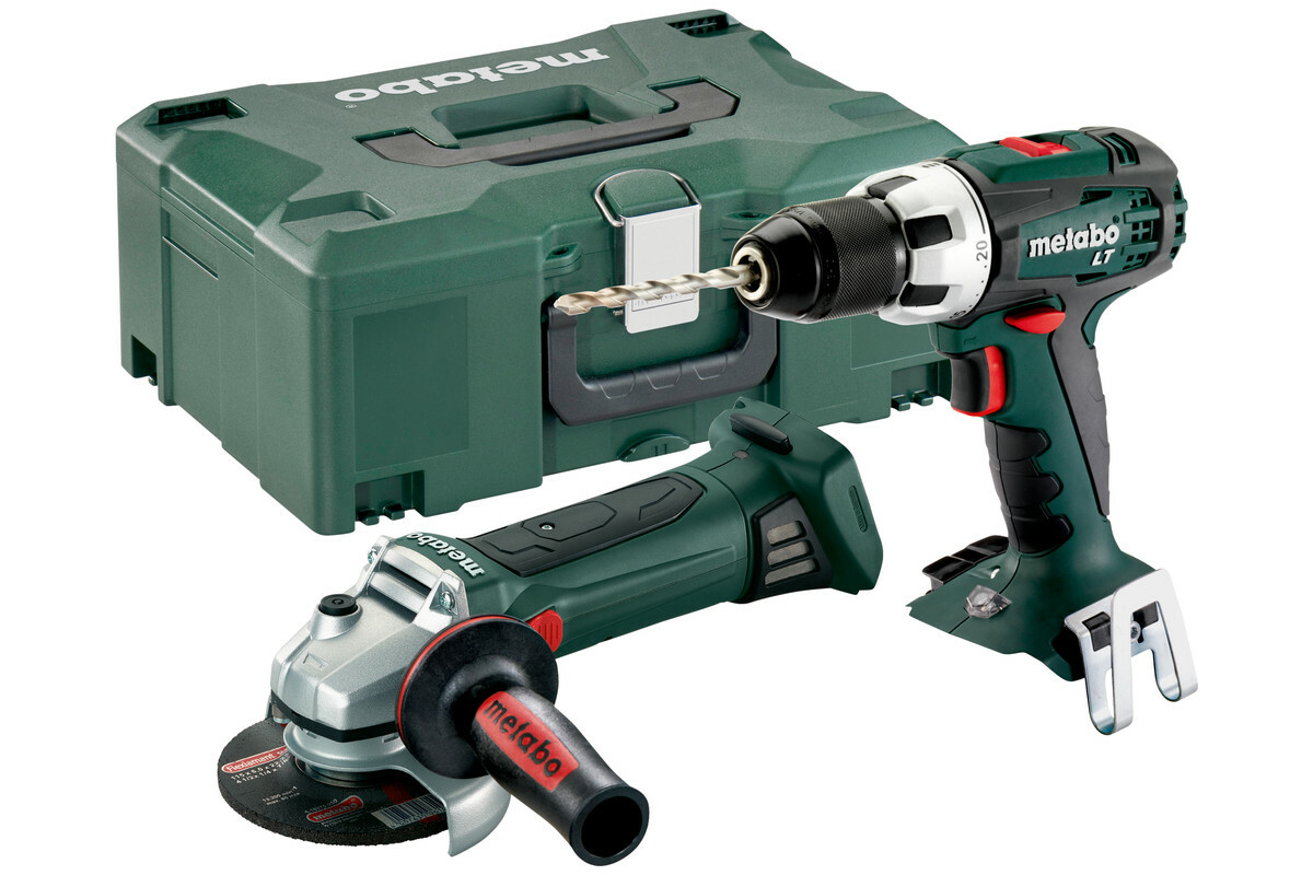Metabo set aku vŕtačka BS 18 LT + uhlová brúska W 18 LTX 125 Quick 18V bez aku