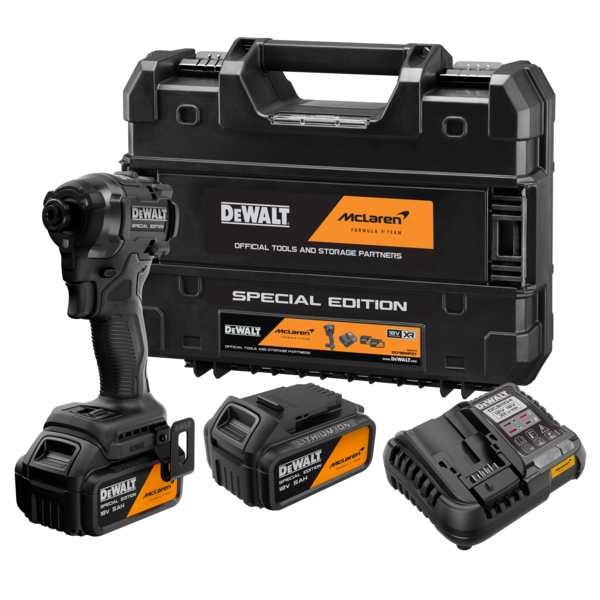 DeWalt McLaren DCF86MP2T aku rázový uťahovák 205Nm, 18V 2x5,0Ah aku