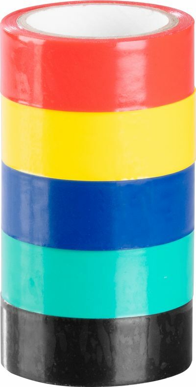 Strend Pro izolačná páska, rôzne farby, 19mm, L-5m, max. 80°C, 600V, bal. 5 ks