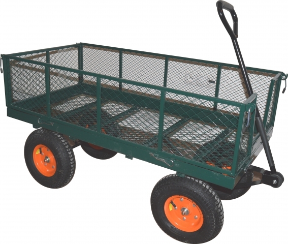 Záhradný vozík so sklopnými bočnicami, nosnosť 400kg
