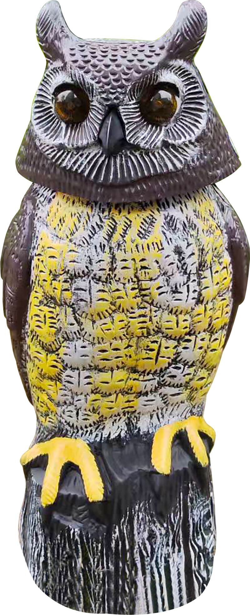 Strend Pro plašič ptáků sova, solární, USB, otočná hlava, zvuk, svítící oči