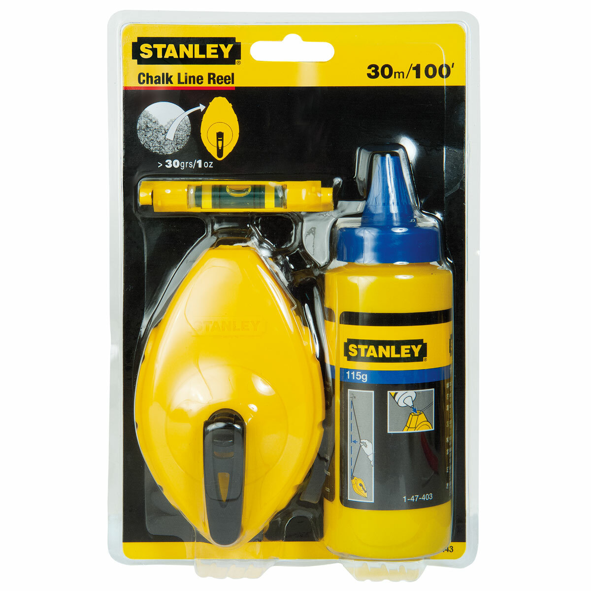 Stanley zednická šňůra 30M + barva set 0-47-443