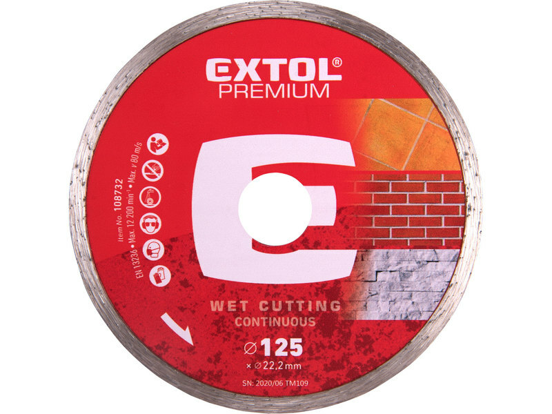 Extol Premium kotouč řezný diamantový plný 125mm 108732