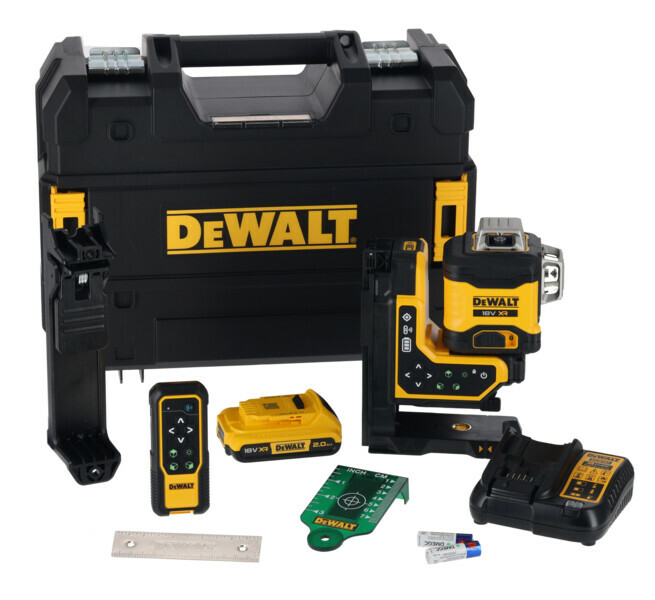 DeWalt DCLE34035D1 krížový laser zelený 3x360° s diaľkovým ovládaním 18V 1x2,0Ah aku