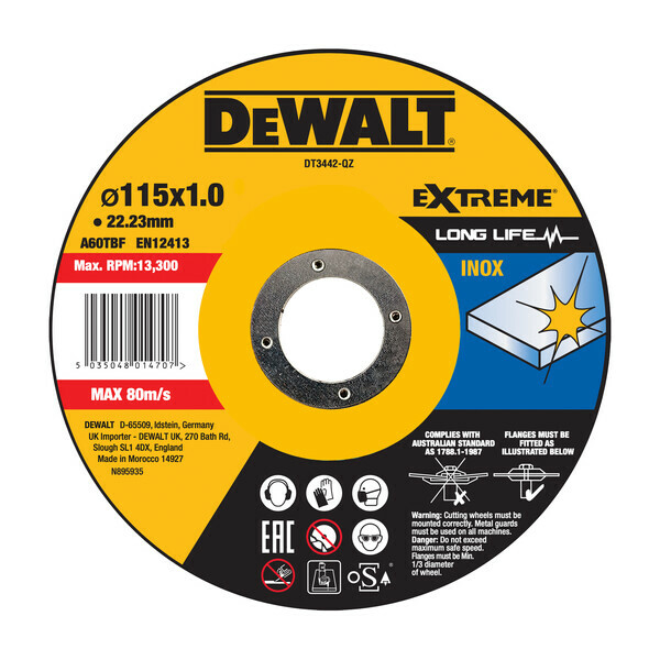 DeWalt DT3442 rezný kotúč na nerez 115x1mm