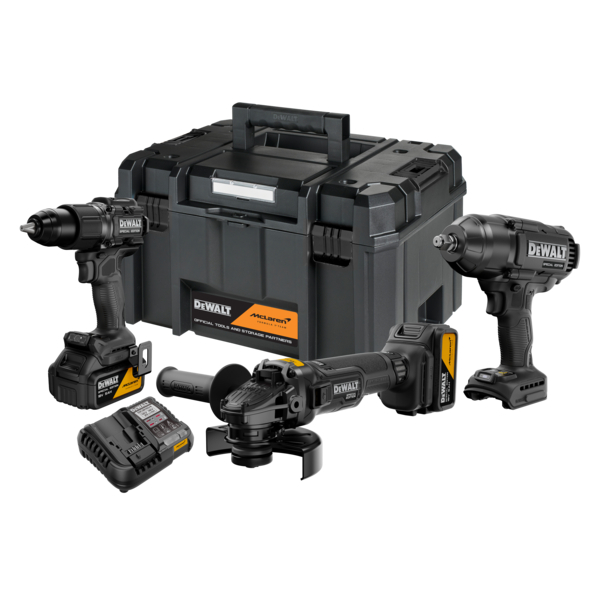 DeWalt McLaren DCK3222MP2T 3-dielna aku sada náradia 18V 2x5,0Ah aku