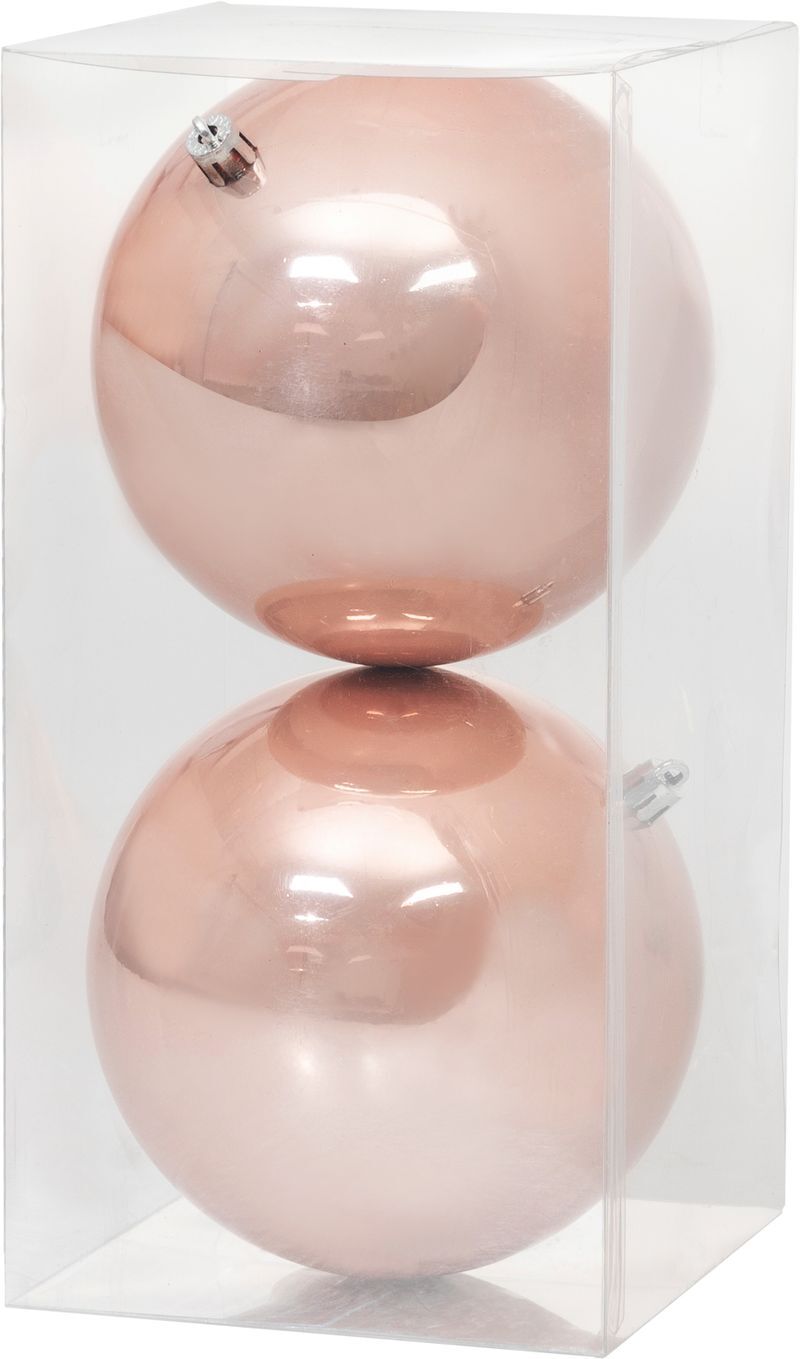 MagicHome vianočné gule na stromček ružové, 12 cm, 2ks