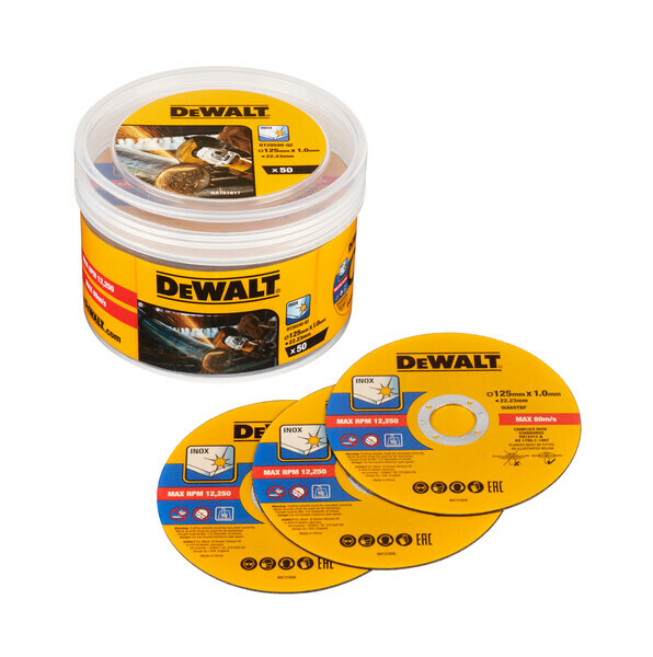DeWalt rezný kotúč na oceľ a nerez 125x1mm, 50ks DT20598