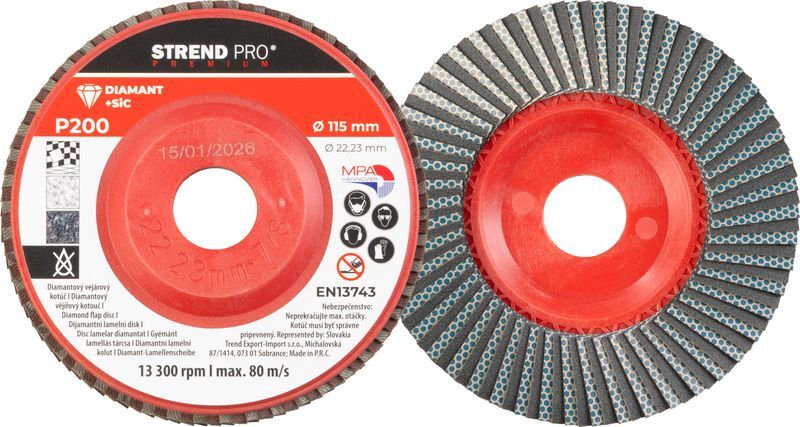 Strend Pro Premium diamantový brusný kotouč lamelový P200