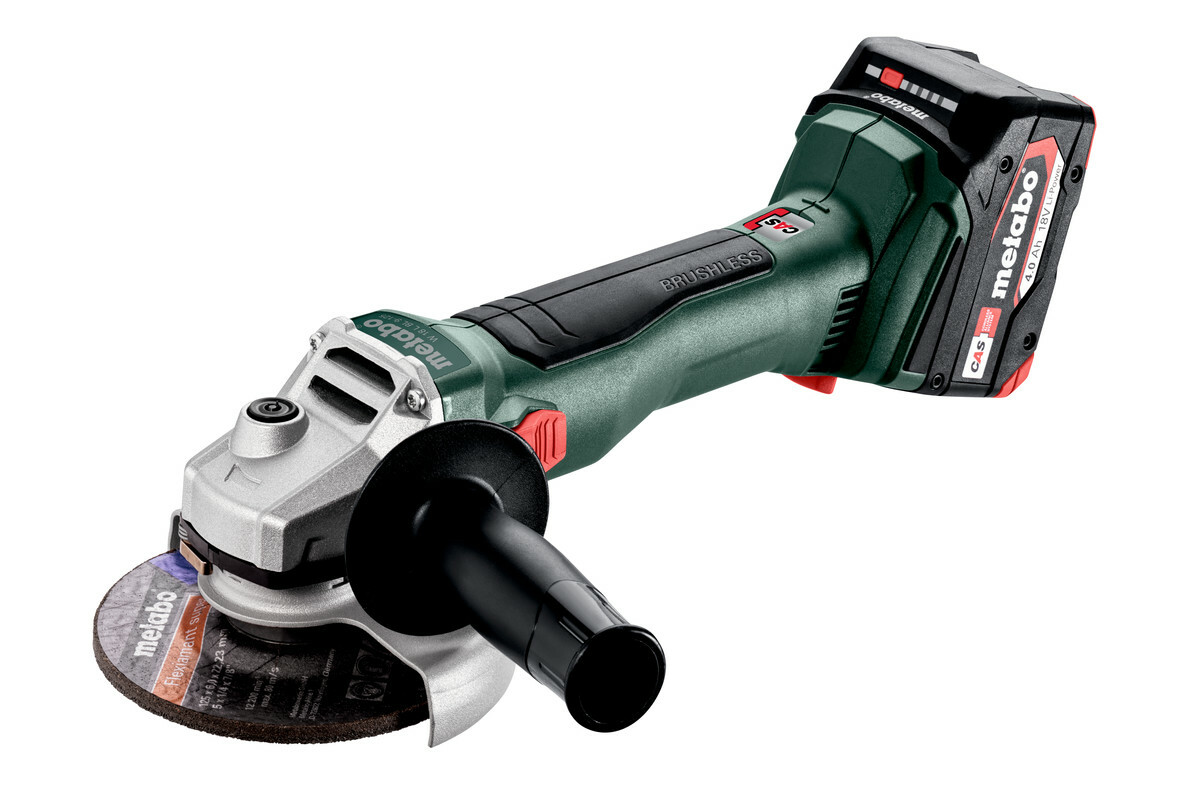 Metabo W 18 L BL 9-125 aku uhlová brúska 18V, 2x4,0Ah aku 602374510