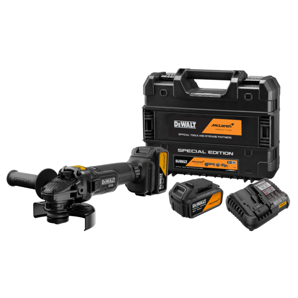 DeWalt McLaren DCG45MP2T aku uhlová brúska 125mm 2x5,0Ah aku