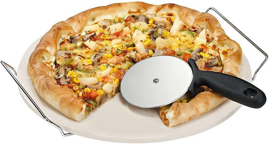 Podnos na pizzu MagicHome s krájačom, kameň 30cm