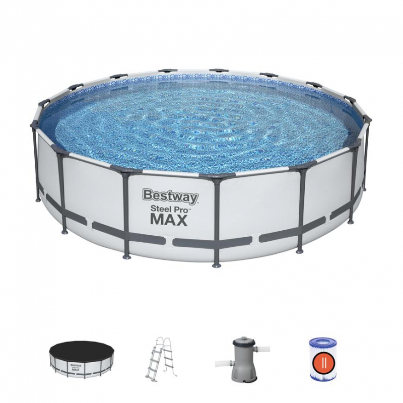 Bestway® bazén Steel Pro MAX s filtrem žebříkem a plachtou 457x107 cm 8050077