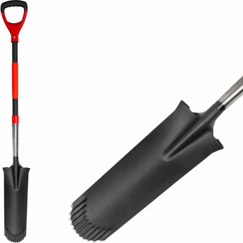Strend Pro Premium RedShark, úzky drenážny rýľ so sklolaminátovou násadou D 1280 mm