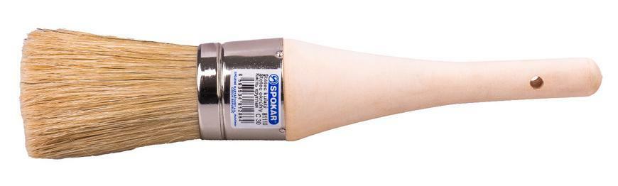 Spokar štetec 81110, 30 mm, maliarsky, okrúhly, drevený, 216612