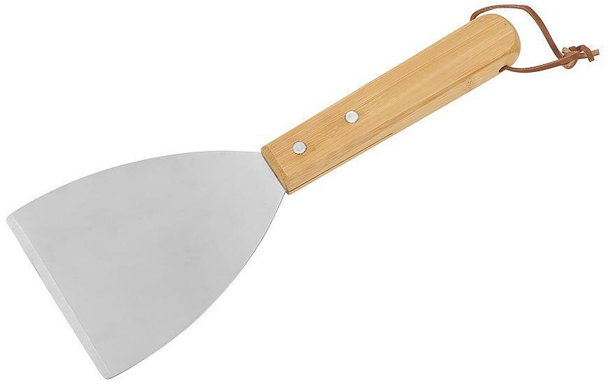 Obracač Strend Pro Grill, so škrabkou, s bambusovou rúčkou