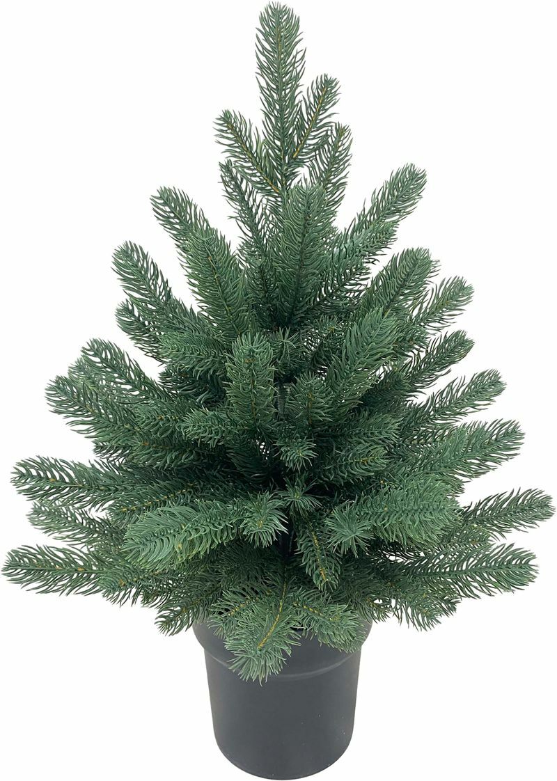 MagicHome vianočný stromček Firian, 3D, jedľa v kvetináči, 60 cm
