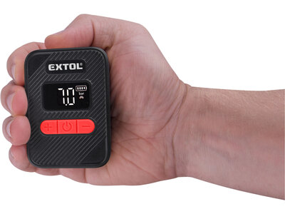Extol Premium akumulátorový kompresor, 8V/500mAh Li-ion, max. 10,3bar, 12l/min, 8891512