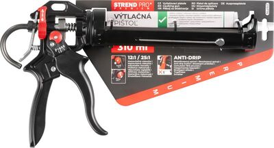 Strend Pro Premium pištoľ na tmel, s funkciou spätného chodu, 310ml